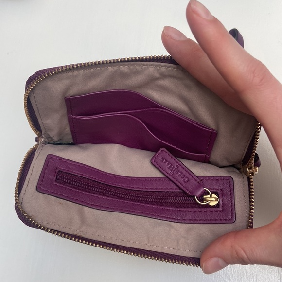 Cole Han Leather Large Cosmetic Bag and Wristlet - Picture 4 of 4